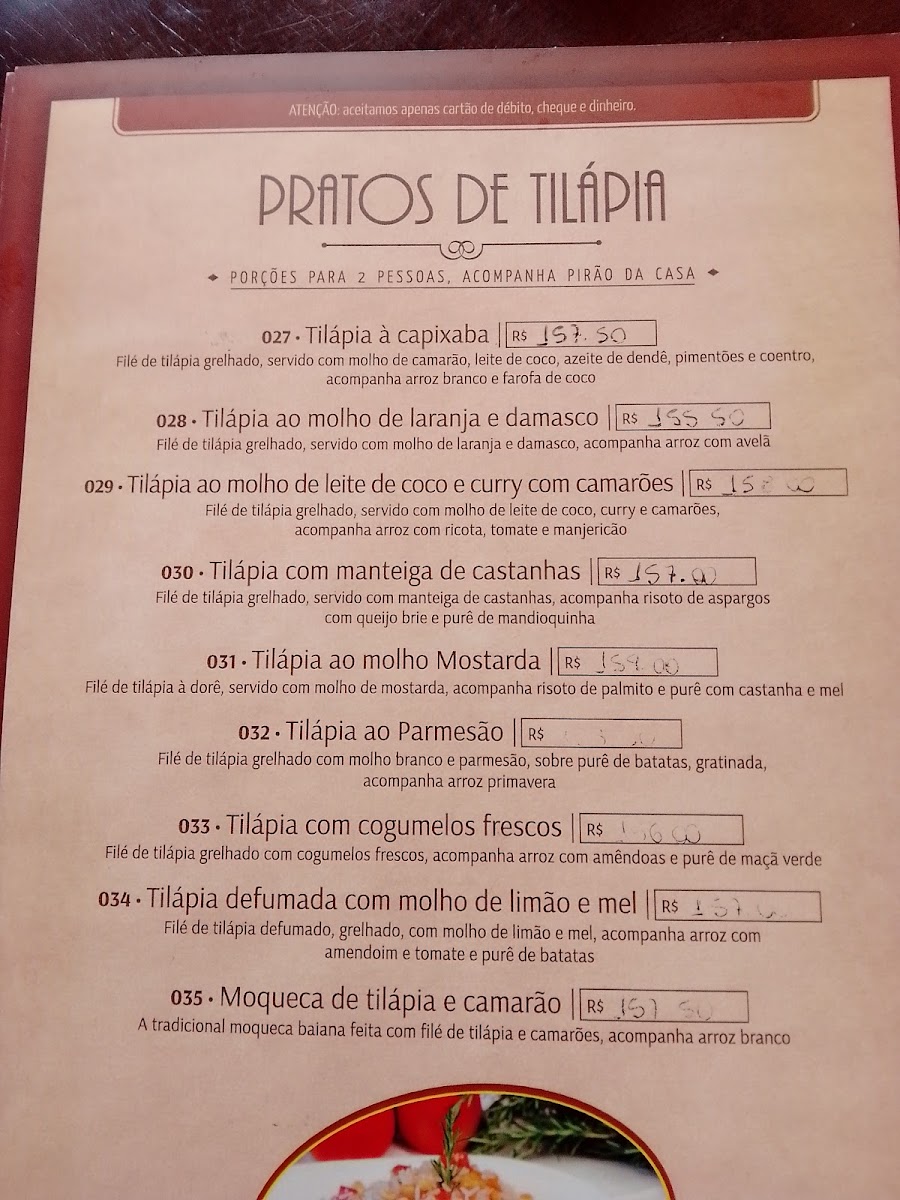 Menu Pesqueiro E Restaurante Piracatu-1